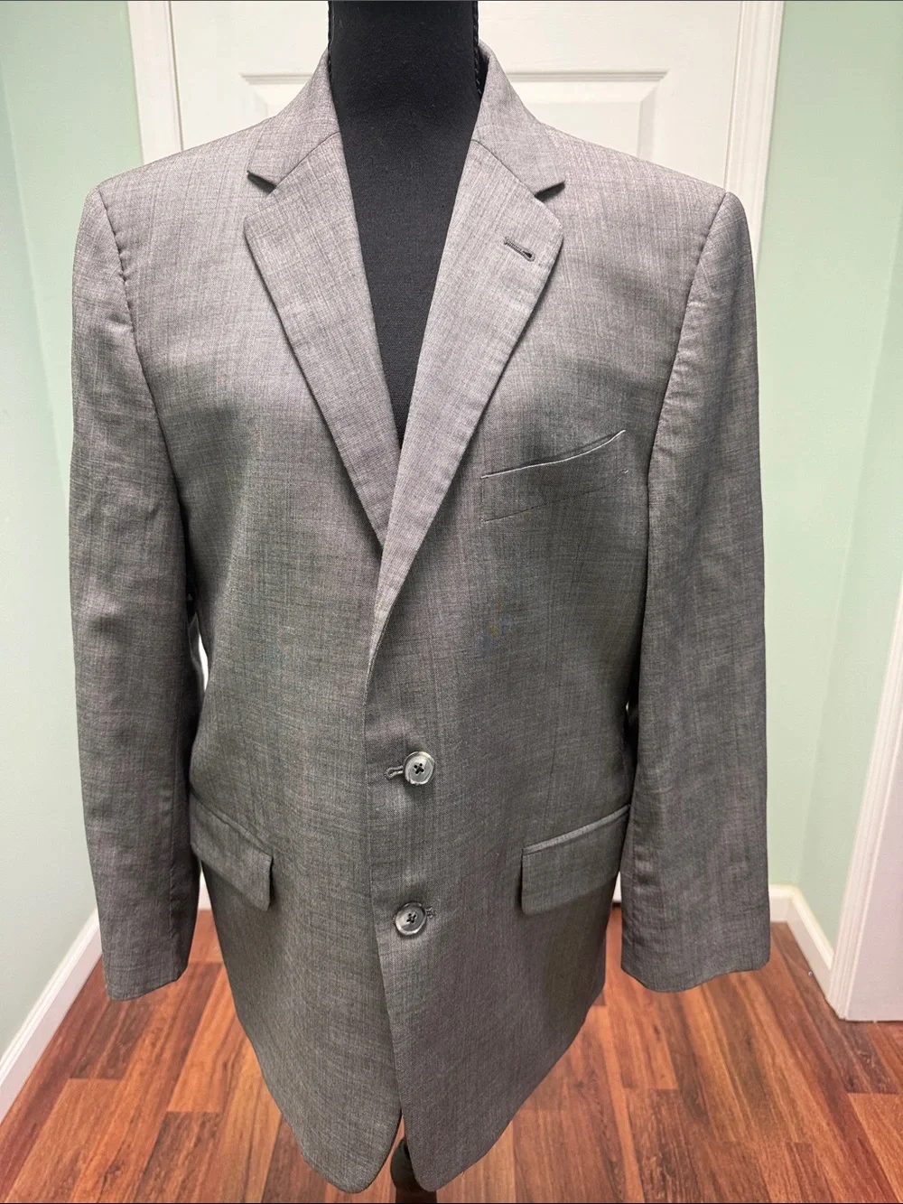 Joseph Abboud Gray Two-Button Notch Lapel Sport Coat